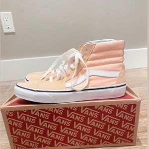 Vans Sk8-Hi Classic Bleached
Apricot/White High Top Sneakers
